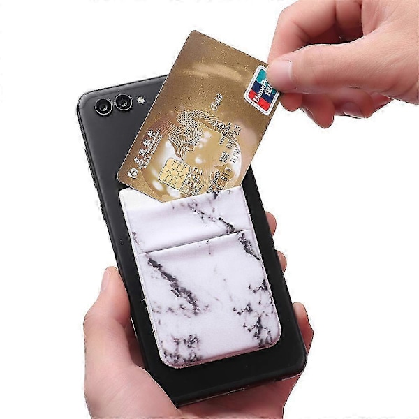 Ny Mobiltelefon Kortholder Universal Mobiltelefon Bakside Kortholder Elastisk Lommebok Festes Med Lim Kontanter Kreditt ID Myk Lomme s202412121395 red