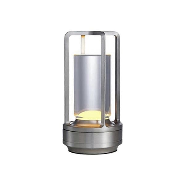 Bærbar Utendørs Campinglampe LED-lys Original Lading Nattlys Soverom Øyebeskyttelse Sengelampe Sølv