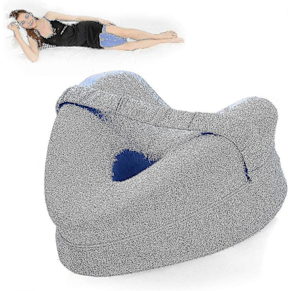 Smooth Spine Pude, Smooth Spine Alignment Pude - Lindrer Hofte og Iskias, Smooth Spine Benpude, 100% Ny Blue