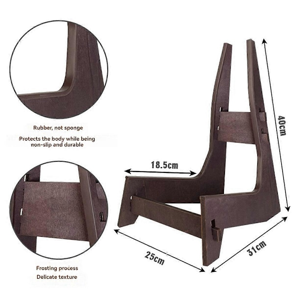 Gitar Gulvbrakett Avtakbart Gitarstativ i Tre Ukulele Holder Fiolin Akustisk Gitar Universelt Oppbevaringsstativ B