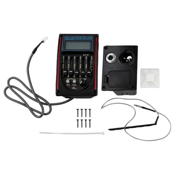 LC-5 5-bands gitarrpickup EQ equalizer akustisk gitarr preamp EQ equalizer tuner piezo keramisk pickup