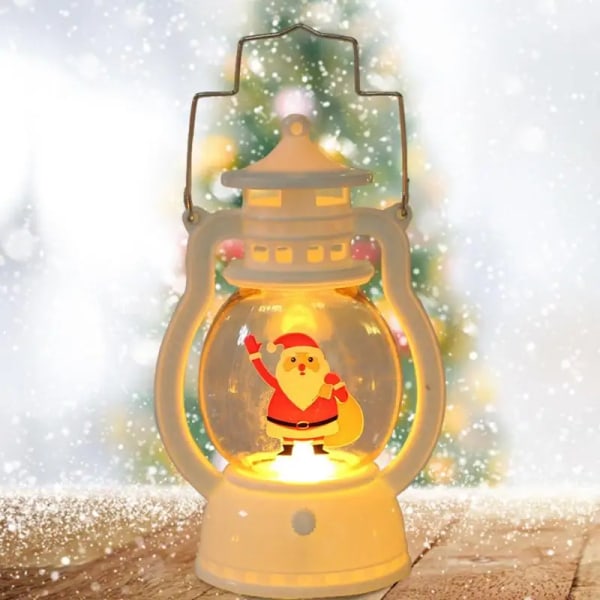 Bärbar lykta LED-ljus Julnattsljus Dekoration Atmosfär Layoutljus snowman