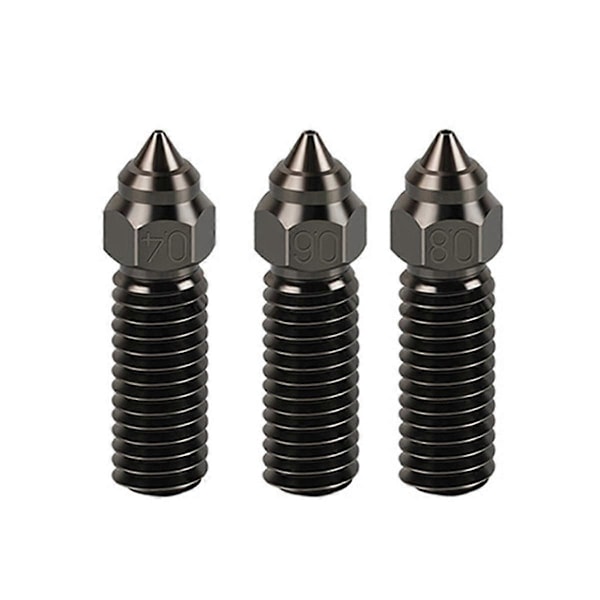 3-pack K1 Munstycksset Härdat Stål 600mm/S Höghastighetsutskrift för K1 / K1 Max / - 3D-skrivare Svart 0.4/0.6/0.8mm
