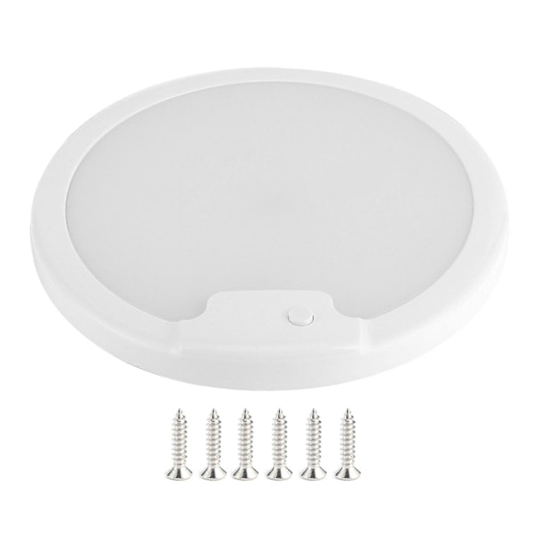 Universell Taklampa Ultratunn 12V 24V LED Taklampa för Husvagn RV Interiör (Vitt Ljus)