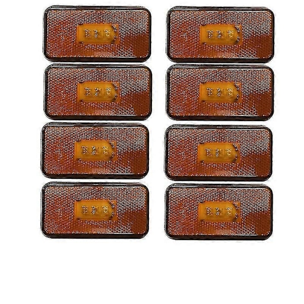 24V Amber LED-lampor för Scania sidomarkering Tung lastbil för Scania Klarlamps lastbilsdelar +2-kontakt oem1737413 8pcs lights