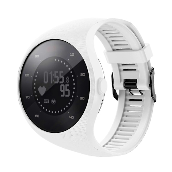 Til Polar M200 Silikonerem Stødsikker Armbånd Svedtæt Håndledsbånd Vaskbar Black