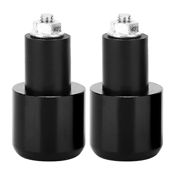 2 st Motorcykel Modifiering Tillbehör Styrändplugg för 22mm Diameter Styre (Svart)