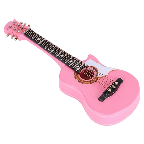 Mini Gitarr Modell 10cm Hem Dekorativt Musikinstrument Prydnad Gåva Leksak Barn