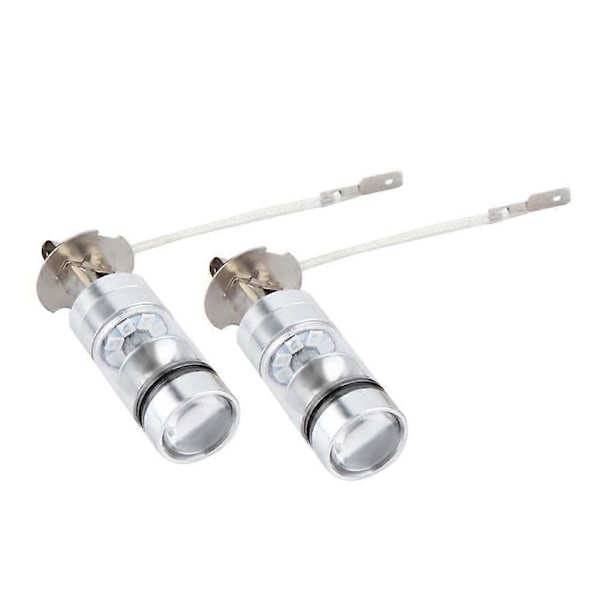 2x H3 6000K Blå 100W LED Strålkastarlampor Kit Dimljus Bil Körljus