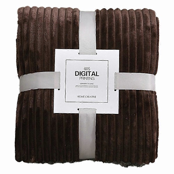 Flanell Fleece Pledd for Sofa Mykt Teppe Ensfarget Sengeteppe Plysj Trekk for Seng Gave, C