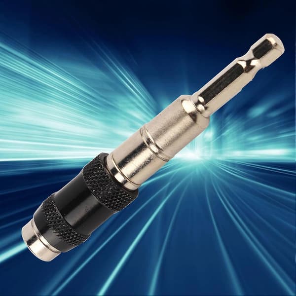 Hex Borbitsholder MultiAngle Forlengelsesstang Universelle Håndopererte Verktøy 1/4in (Svart Sølv)