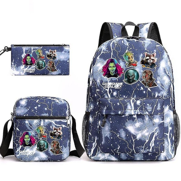 Guardians Of The Galaxy 3-pack Ryggsäckar Cartoon Barn Pojkar Flickor Skolväska Lättvikts Studenter Vattentät Kapacitet Mochilas style 15