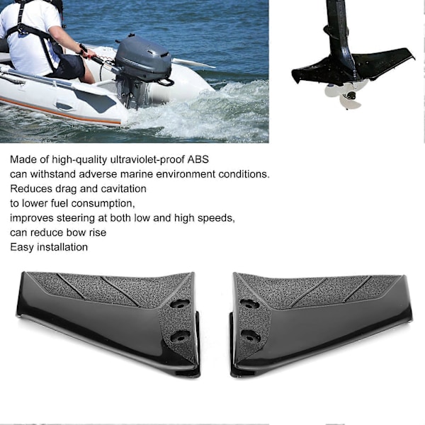 Par Små Hydrofoil Båd Motor Stabilisator Motor Komponenter til 4?50HK Påhængsmotor med Bolt Møtrik