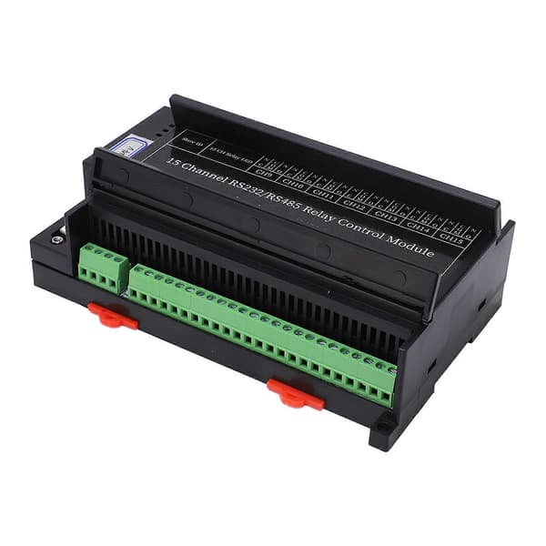 Relekontrollimoduuli 15 kanavaa RS485 RS232 PLC DO PC UART Sarjakytkentälevy DC24V