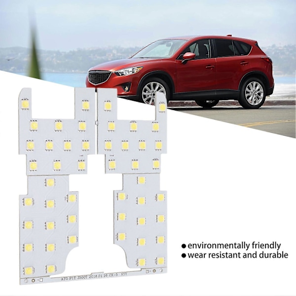 4 st Bil Interiör Läslampor 48 LEDs 8000LM Vitt Ljus Bil Kupollampa Ersättning för MAZDA CX?5
