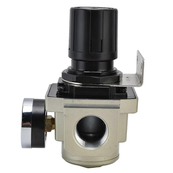 Lufttryksregulator Aflastningsventil 0,05?0,8MPa Controller Aluminiumlegering med Måler 3/8in