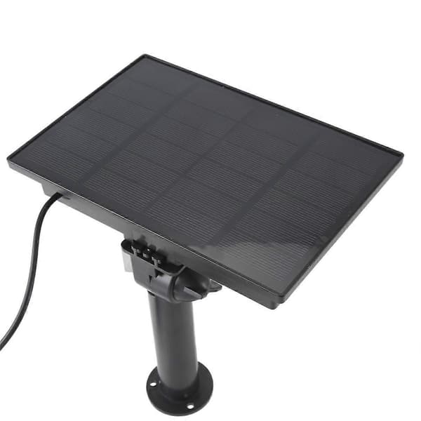 4W Solpanel Utgång 5V Solceller Laddning Inbyggt 18650 Batteri för Utomhussäkerhetskamera