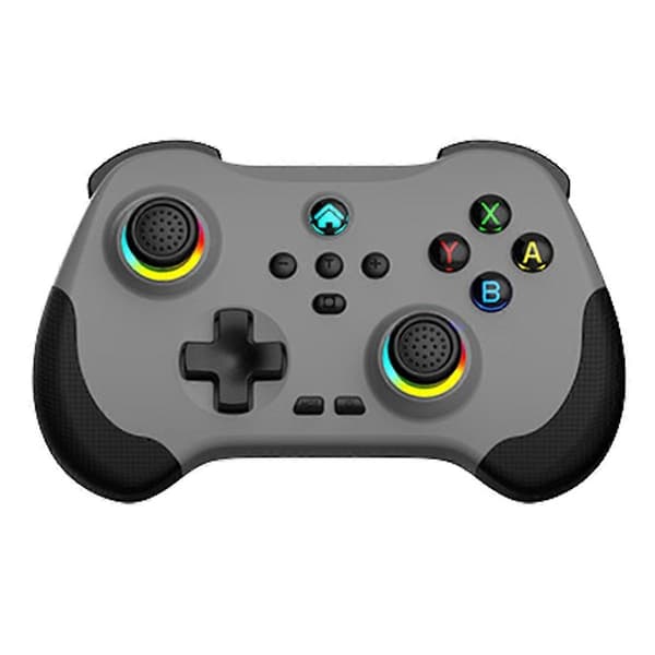 Trådløs Game Controller Bluetooth 6-Akse Bevægelsessensor Turbo Programmerbar Joystick til Switch Steam PC Grå