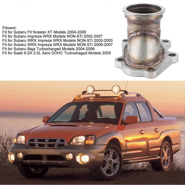 5 Bolt Turbo Downpipe Flens V Band Konverteringsadapter Passer for Subaru Forester XT Modeller 2004?2008