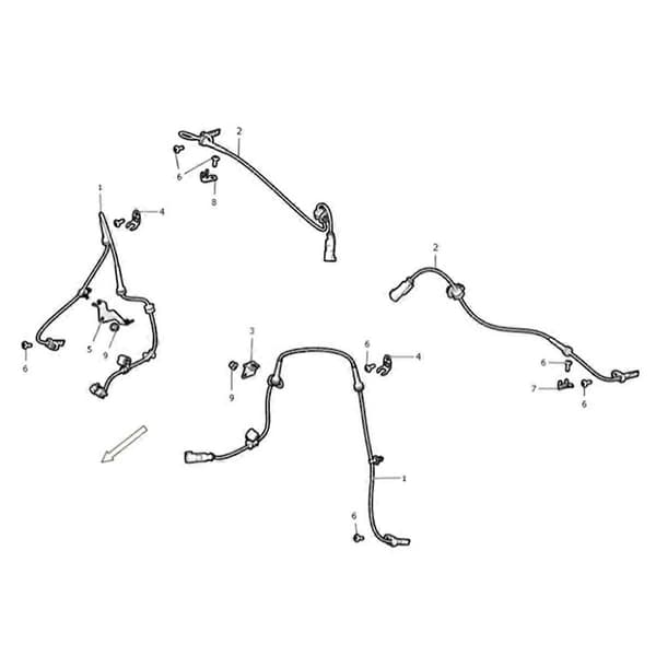1 Set Fram Bak Hjulhastighetssensor 6009167-00-A 6006366-00-B för Model S 2012-2016 ABS Sensor 600916700A 600636600