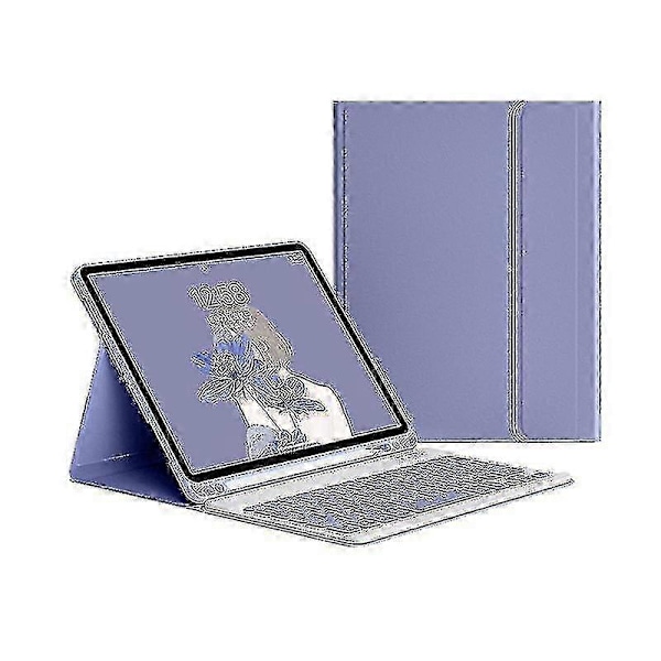 Fodral med tangentbord för iPad 9,7 tum 2017 2018 5:e 6:e generationen Purple