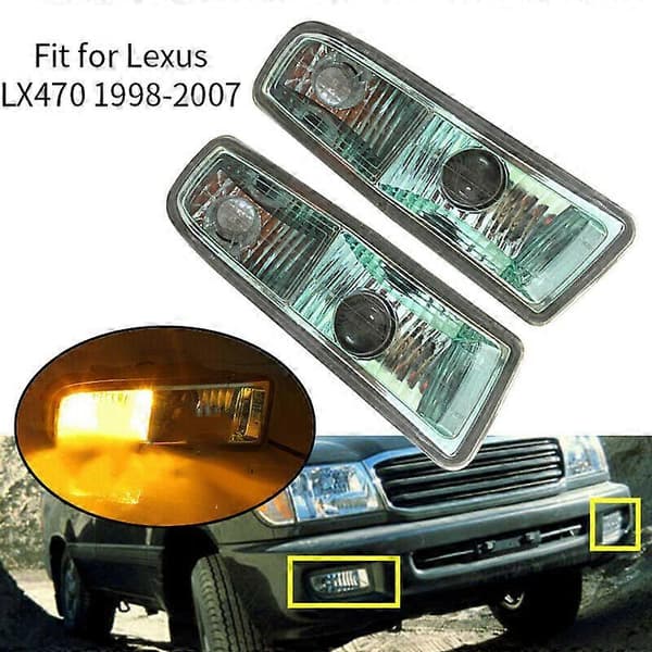 For LX470 1998-2007 UZJ100 2 stk. Frontfanger Tåkelys Lampe Deksel Trim