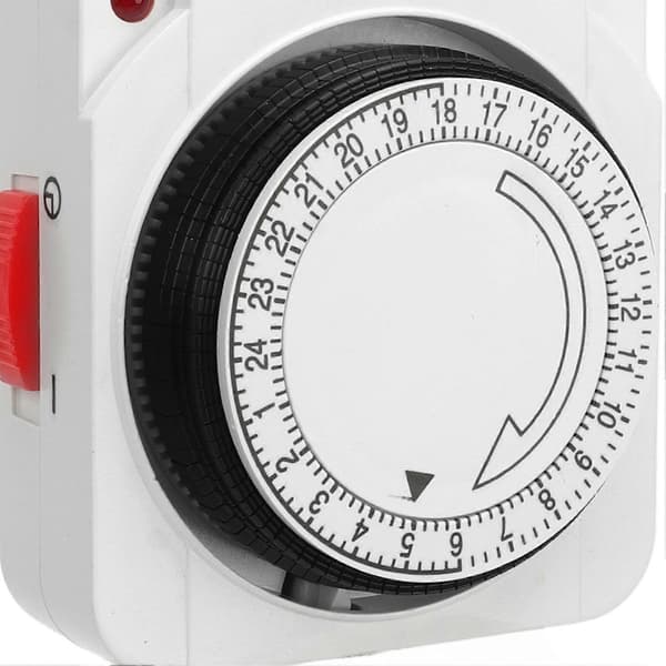 Mekanisk Timer til Stikkontakt 24 Timers Cyklus 3 Ben 2 Tilstande Lysindikator Stik i Elektrisk Timer til Lys