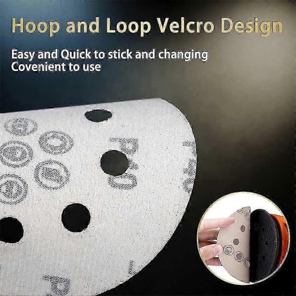 100 stk. 125 mm slibeskiver, Iave Hook And Loop