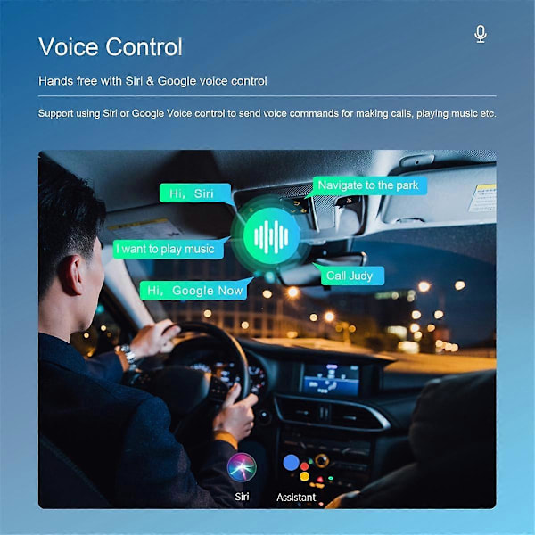 2 i 1 Trådløs CarPlay Adapter Android Auto Trådløs Adapter, Bil-dongle Konverterer Kablet til Trådløs, Type-C/USB