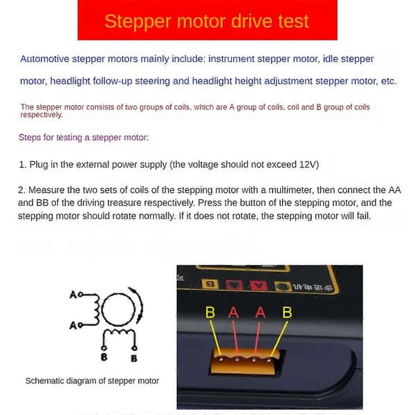 QDB-2A 3A Bil Tændspole Tester Bil Tomgangs Stepmotor Solenoidventil Injektor Aktuator Fejl Detektor Driver