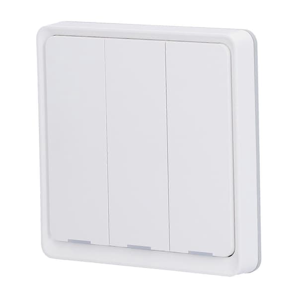 Zigbee Trådløs Scene Switch 3 Knaps Controller App Kontrol Stemmestyring Hvid