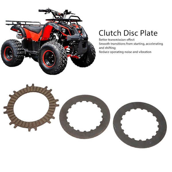 Koblingsskive Koblingsfriktionsskive Sæt til 90cc til 135cc ATV'er Quads Go Kart Dirt Bikes
