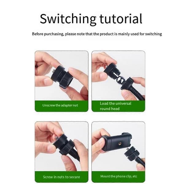 Kuglehoved Adapter Clip Mount til Action Kamera Kuglehoved Konverter 1/4 Skrue til 17mm Kuglehoved Interface Samlingsadapter
