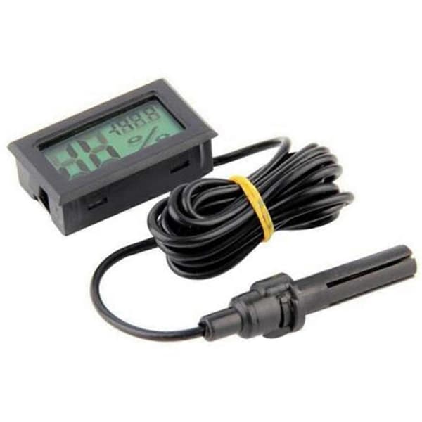 Indbygget temperatur- og fugtighedsmåler Digitalt LCD-display Termometer Hygrometer