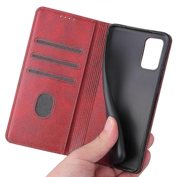 Samsung S20 Läder Mobiltelefonfodral Red