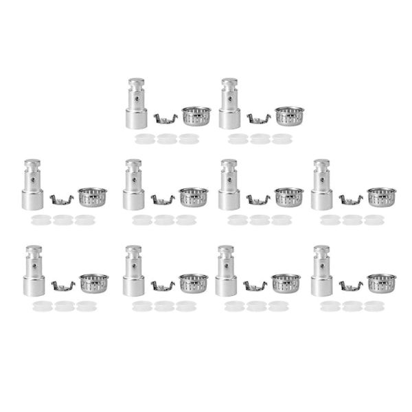 10-pack Tryckkokare Tillbehör Skydd Anti-blockeringsskydd Fäste Flottörventil Packning Ersättning