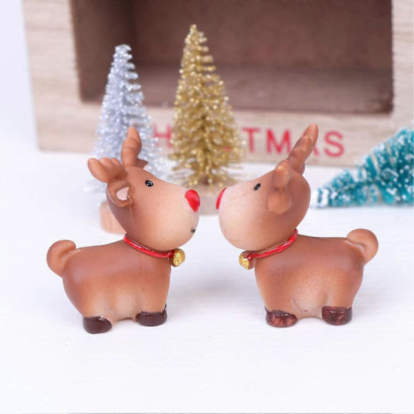 5 st Mini Renstatyett, Tecknad Hjort/Älg med Horn Figurin