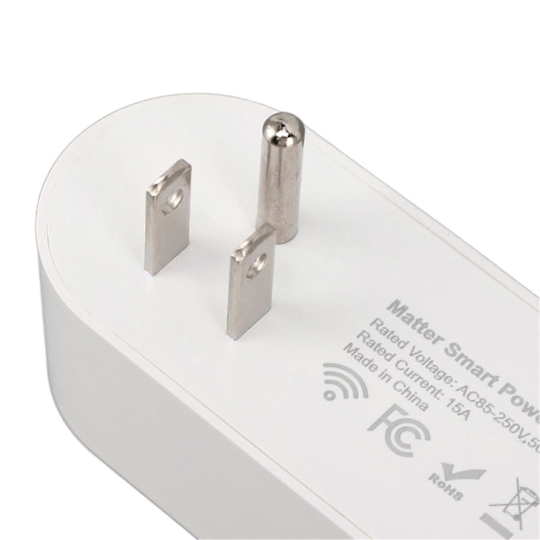 för Matter Smart Socket Mini 15A för Matter WiFi Smart Plug AC 85 Smart Home App Fjärrkontroll Timer