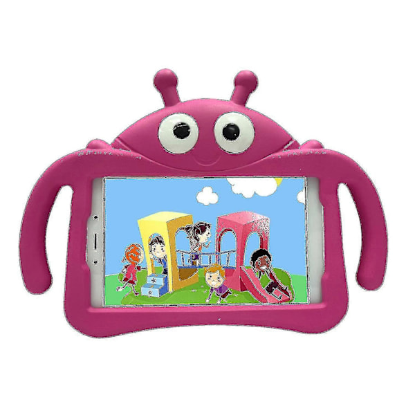 Fodral med nyckelpiga för Samsung Galaxy Tab A7 Lite 8.7 T220 T225 2021, Stötskyddande skal med stativ T Rose Red