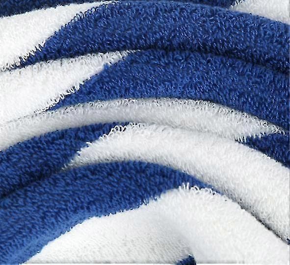 Stribet strandhåndklæde til voksne poolhåndklæder med 100% bomuld Blue white