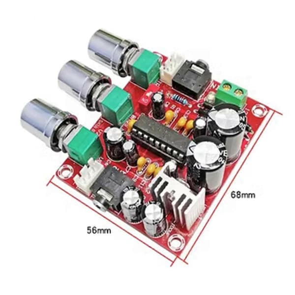 XR1075 Preamp Tone Board med Diskant- og Bassjustering Lyd Equalizer Forforsterker for Forbedret Lydkontroll