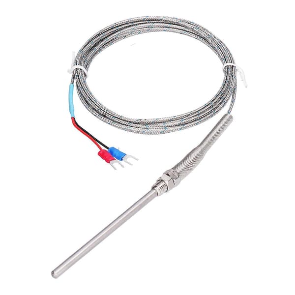 K Typ Temperatur Termoelement Temperatursensor Termisk Sond Rostfritt Stål 0~600 WRNT187 (Röd Svart Linje Typ 5 Meter)