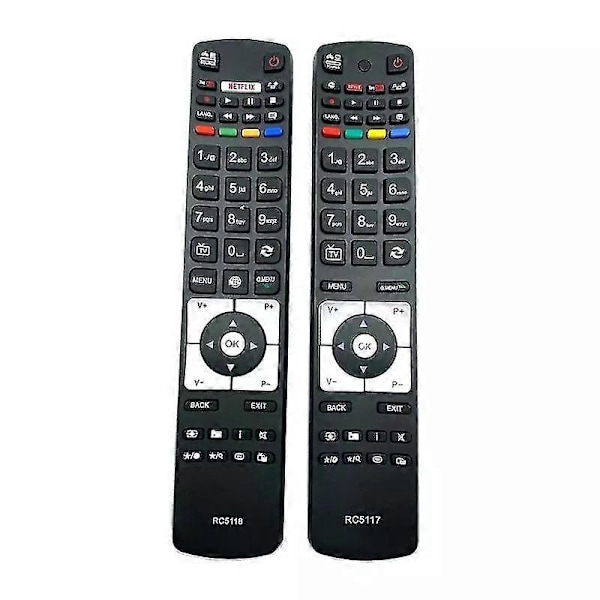 Erstatningsfjernbetjening Universal Tv Rc-5117 Rc5118 Rc5118f RC5118