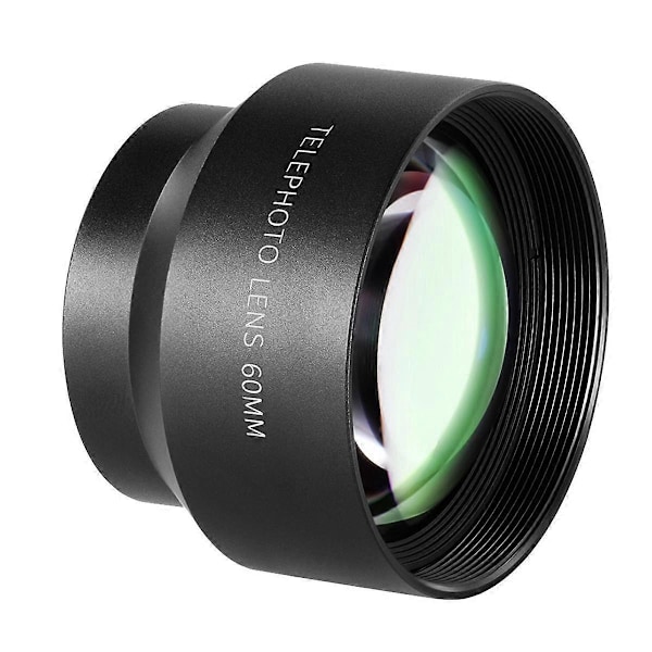 60mm Telefotolinse for mobiltelefon med 17mm gjengefeste, klipsfeste, kaninbur, universell mobiltelefon