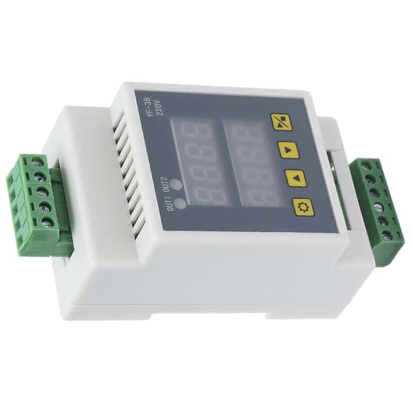 Forsinkelsesrelé Puls Trigger Timing Cycle Switch Module 2-veis Multifunksjonskontrollkort YF?38AC220V