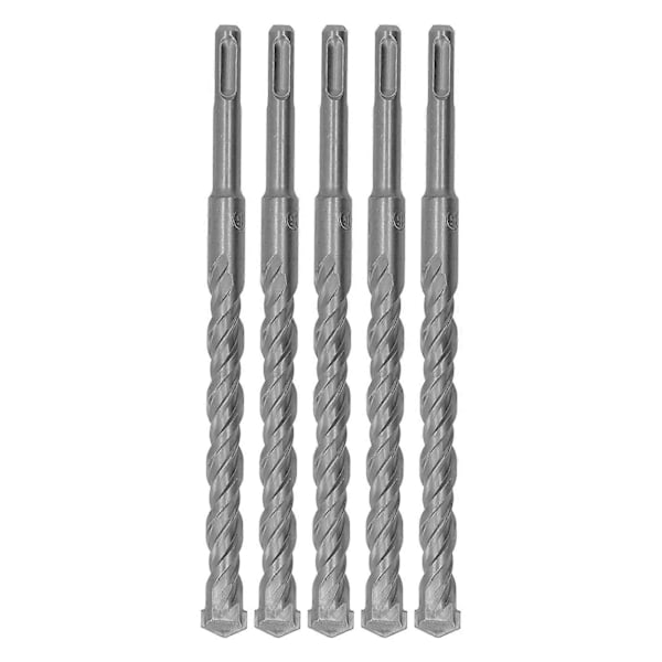 5 stk. slagboremaskinebor med karbidspids, roterende hammerbor, 2-fløjte spiralbor til mursten og beton, 210 mm 16 mm / 0,63 tommer