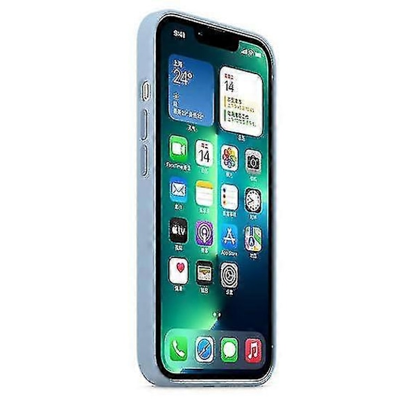 Silikon Telefon Cover Kompatibel Med Iphone 13 Pro Max 13promax Blue Fog