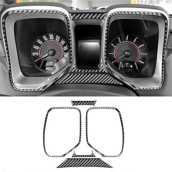 Kolfiber för 2010-2015 Instrumentbräda Hastighetsmätare Panelram Dash Trim Cover Interiörtillbehör