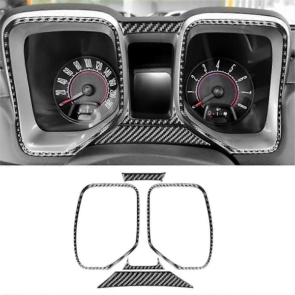 Kulfiber til 2010-2015 Instrumentbræt Speedometer Panel Ramme Dash Trim Cover Interiør Tilbehør