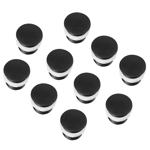 10 st 28MM Skruvtyp Svart Tryckknappskydd för Arkadspel